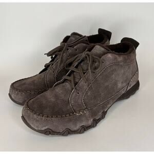 Skechers Women’s 9.5 Bikers Lineage Chukka Sneaker Boot Brown Leather Suede